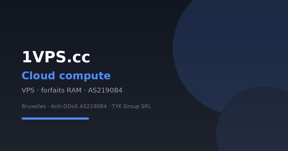 Hourly Public Cloud — Brussels from ~€0.0068/h — 1VPS.cc