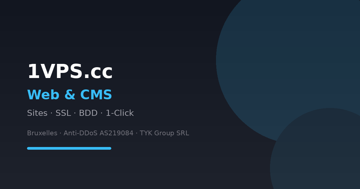 Web & CMS 1-Click Apps — WordPress, Nextcloud — 1VPS.cc
